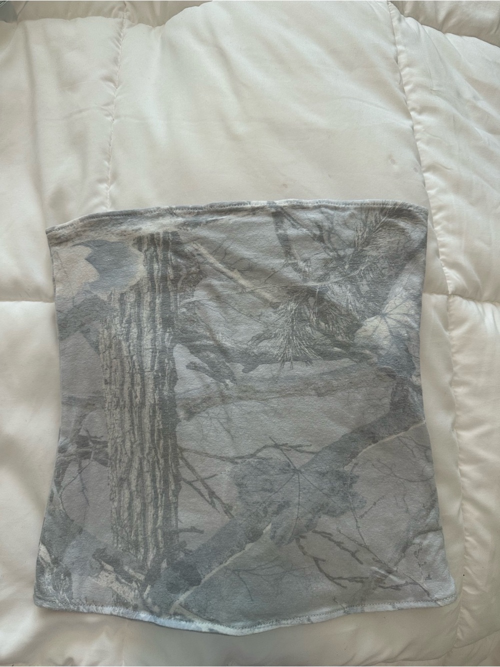 Hollister Blue-Gray Camo Reversible Tube Top